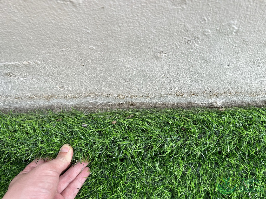 artificial grass edge hide bugs
